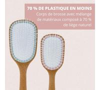 Tianyi-Parsa Beauty Nature Love Brosse À Cheveux En Cork Grande ¿ Brosse Wet & Dry Durable Pour Cheveux Mouillés Et Secs ¿ Brosse À Cheveux Sans Tirer Avec 70% De Cork ¿ Brosse Démêlante