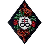 Tianyi-Patch Brodé En Forme De La Croix Du Léviathan, La Croix De Satan, À Coudre Ou À Coller Avec Fer À Repasser
