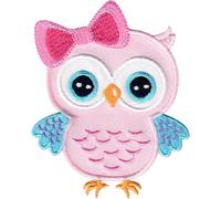 Tianyi-Patch Écusson Brodé Thermocollant En Forme De Chouette Rose Hibou - Pièce Brodée À Coudre Ou Coller Au Fer À Repasser Pour Enfant Et Bébé