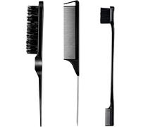 Tianyi-Peigne Baby Hair, 3 Pièces Baby Hair Brush Peigne Contour Brosse Pour Plaquer Les Cheveux Peigne Lissant Convient Aux Coiffeurs Professionnels, Femmes, Hommes, Enfants¿Noir¿