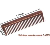 Tianyi-Peigne En Bois De Rose Fabriqué À La Main Pour Démêler Les Cheveux Pour Les Cheveux Épais, Bouclés Et Ondulés, Non Statique Et Écologique Avec Dent Large Pour Peigne À Cheveux - (S-82a)