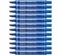 Tianyi-Pen Lot De 12 Marqueurs Permanents N60 Pointe Biseautée Encre Bleue