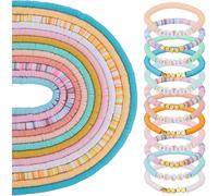 Tianyi-Perle Plate, 4200 Pièce Perles Heishi Colorées 6mm, Kit Bracelet Perles Pour Choqueur, Collier, Bracelet, Boucles Doreilles, Dabrication De Bijoux Diy, Cadeau Pour Filles