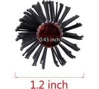 Tianyi-Petite Brosse Ronde Avec Poils En Nylon, Brosse Séchante Et Coiffante Pour Cheveux Courts