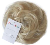 Tianyi-Pièce De Cheveux Cheveux Cravate Chignons Coiffures De Mariée Volumineux Chignon Désordonné Légèrement Ondulé Blonde Platine G16b