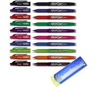 Tianyi-Pilot Bl-Fr7 Frixion Lot De 10 Stylos Rollers Effaçables Pointe 0,7 Mm - 10er Packung Mit Radierer Blau - Coloré