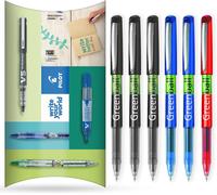 Tianyi-Pilot Greenball Lot De 6 Stylos Roller À Encre Liquide \U2013 Gamme Begreen 89 % Recyclé \U2013 Pointe Moyenne 0,7 Mm \U2013 Idéal Pour L'écriture, L'école, La Maison, La Révision, Le Bureau (