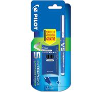 TIANYI-Pilot V5 Cartridge System Liquid Ink Rollerball 0.5 mm tip Single Pen with 3 Free Refills - Blue