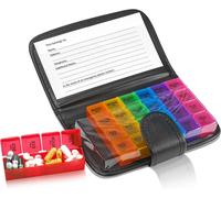 Tianyi-Pilulier Hebdomadaire - Boîte À Médicaments Extra Large Avec Compartiments, 4 Fois Par Jour, 7 Jours De La Semaine, Taille 7,5 X 4,5 Pouces.