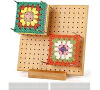 Tianyi-Planche De Blocage Du Crochet Planche De Blocage En Bois Crochet Tricot Accessoire Et 20 Broches Pour Détirer Granny Squares
