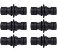 Tianyi-® Plastique Métallique Double Mâle Connecteur Accoupleur Pour Rallonger Un Tuyau 6 Pack