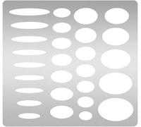 Tianyi-Pochoir Métal Pour Découpes Ovales Pochoir De Dessin Modèle Pochoir De Journal Acier Inoxydable Modèle D'ellipse Pochoir De Peinture Géométrique Pour Scrapbooking Gravure De Photos Bijoux