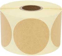 Tianyi-Points De Marquage - Lot De 500 Pastilles Adhésives Colorées Sur Rouleau, 25 X 25 Cm, Papier Kraft Marron, Points De Colle, Autocollants, Ronds, Parfaits Pour L'étiquetage Au Bureau,