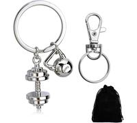 Tianyi-Porte-Clés En Forme De Haltère Porte-Clés En Forme De Poids De Musculation 3d Pour Les Culturistes, Anneaux De Clé Pour L'entraînement De Force, Accessoires De Fitness, Porte-Bagages De Charme