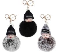 Tianyi-Porte-Clés En Peluche Mignon Poupée Bébé Pendentif Voiture Téléphone Portable Troussea Pendant Pour Voiture Handbag Femme Fille 3 Pack Couleur Aléatoire, Multicolore, Taille Unique, Mignon,