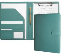 Tianyi-Porte Documents A4, Document Porte Folio Pochette Porte Document Pu Cuir Porte Bloc A4 Range Documents Trieur Organiseur Portfolio Planchettes Porte-Formulaires(Vert Sarcelle)