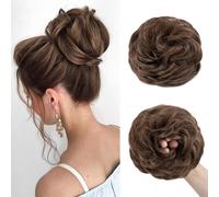 Tianyi-Postiche Cheveux Naturel 55g, Bouclé Postiche Chignon, Brun Chevreuil, Grand Chignon Postiche Cheveux Extensions De Cheveux Synthétiques Pour Femmes Et Filles