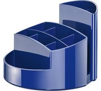 TIANYI-Pot à crayons RONDO \u2013 Pot à crayons élégant avec 9 compartiments, stable, ultra brillant et de qualité supérieure, bleu, 17460-14