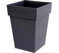 Tianyi-- Pot De Fleur Carré Mi-Haut Toscane - Volume 51 L - 39 X 39 X H.53 Cm, Gris Anthracite