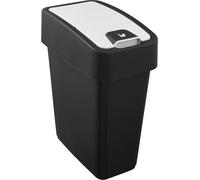 Tianyi-Poubelle Premium Avec Couvercle Basculant, Soft Touch, 10 L, Magne, Gris Graphite
