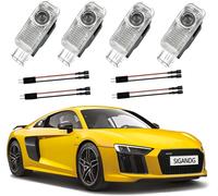 Tianyi-Projecteur De Lumière De Voiture,Led Lumière De Porte De Voiture,Projecteur De Porte De Voiture Pour Logo,Pour A1/A3/A4/A5/A6/Q3/Q5/Q7/A7/A8/R8/Tt(4 Pièces).