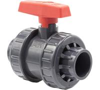 Tianyi-Pvc-Kugelhahn I 40mm I 1 1/4 Zoll I Typ Ak I Für Klebemuffen Und Fittinge I Absperrhahn 2-Wege I Pvc-Rohrverbinder I Kugelschieber Für Pool- Und Teichbau I Bm032
