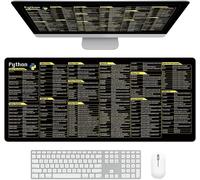 TIANYI-Python Shortcuts Tapis de Souris, Tapis de Souris Python, 80x30cm Grand Tapis de Souris, Tapis de Souris de Jeu, Raccourcis Clavier pour Bureau, Mouse Pad, pour Programmeur