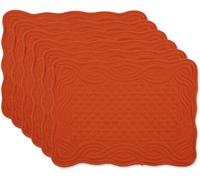 TIANYI-Quilted Farmhouse Collection Lot de 6 Sets de Table Motif Citrouille