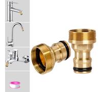 TIANYI-Raccord de tuyau d'arrosage intérieur ¿ femelle (22 mm) vers mâle (24 mm) raccords filetés ¿ Connecteur de robinet en laiton ¿ Idéal pour salle de bain et évier de cuisine