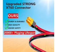 TIANYI-Rallonge de câble XT60 3 m, XT60 femelle vers mâle XT60H - 3 m - Câble solaire 12AWG - Compatible avec le panneau solaire Anker EcoFlow Delta River Powerstaion