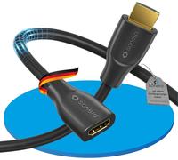 TIANYI-rallonge Premium High Speed \u200b\u200bHDMI 4K, Prise HDMI A vers prise HDMI A, Contacts plaqués or, Double blindage, 1,50m