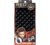 Tianyi-Red By Kiss Bow Wow X Twist King ¿ Brosse Coiffante De Luxe De Qualité Supérieure, Durable Et Lavable, Pour Barbiers Et Usage Quotidien, Idéale Pour Les Cheveux Bouclés, Bouclés Et 4c