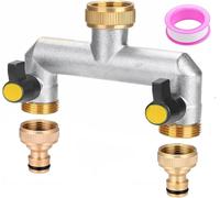 Tianyi-Robinet Distributeur 2 Voies,Divisor De Manguera De 2 Vías Independientes,3/4"" Divisor De Manguera De Jardín,Bifurcador Grifo Jardin Distribuidor Y Adaptador Para Jardinería, Riego Doméstico