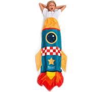 Tianyi-Rocket Kids - Couverture Polaire Enfant En Forme De Fusée, Plaid Multicolore 50 X 142 Cm, Cadeau Fille, Sac De Couchage Ou Plaid Pour Canapé