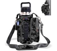 Tianyi-Sac De Sport Magnétique Pour Bouteille D'eau Avec Sangle Et Poches Pour Téléphone, Diamètre 9,9 Cm, 5 Aimants Intégrés (Néoprène, Camouflage)