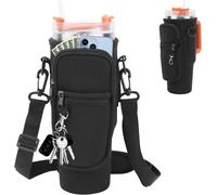 Tianyi-Sac De Transport Pour Stanley Cup 40oz, Stanley Cup Bag, Sac Pour Bouteille D'eau, Avec Réglable Sangle Et Poche Téléphone, Pour Voyage, Randonnée, Course, Camping, Noir