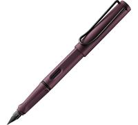 Tianyi-Safari Scarlet - Stylo Plume Avec Grip Ergonomique Et Plume Acier Pour Gaucher (Lh) En Taille M - Matière Plastique Robuste Asa - Avec Cartouche Bleue T 10
