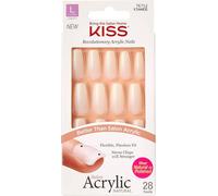 Tianyi-Salon Acrylique Natural Collection Faux Ongles Carrés Assez Solides Et Longs Comprenant 28 Faux Ongles, Colle À Ongles, Lime À Ongles Et Bâton De Manucure
