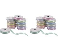 Tianyi-Satin Ribbon Sac: Pastel: 10 Mm X 2 M: 12 Pièces Ttrb009 (Lot De 2)
