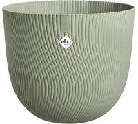 Tianyi-Sereh Round 30 - Pot De Fleur - Interieur & Extérieur - Plastique 100% Recyclé - Ø 29.5 X H 25.3 Cm - Vert/Vert Scandinave
