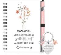 Tianyi-Set Cadeau De Remerciement Pour Collègues Inclure Cahier À Spirale A6 Porte-Clés Inspirant Stylo À Bille Danke Für Alles Petits Cadeaux D'adieu Pour Employés Changement D'emploi