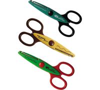 Tianyi-Set De Ciseaux Cranteurs Pour Enfant Animaux Du Marais, 3 Pièces, Longueur Totale: 13 Cm, Pour Droitiers Et Gauchers, + 4 Ans, Vert/Turquoise/Jaune, Kidzors, 1003845