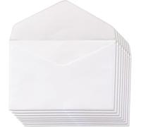 Tianyi-Sobres De Papel Blanco, Sobres Pequeños Con Solapa Para Invitaciones De Cumpleaños, Boda O Comunión, Sobres Para Tarjetas De Visita Medida 70 X 105 Mm · (50 Uds)