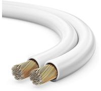 TIANYI-sonero® 100 mètres 2x1.50mm² CCA câble de Haut-Parleur/câble d'enceinte, Couleur: Blanc