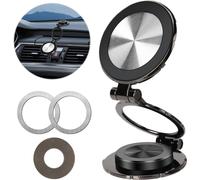 Tianyi-Soporte Magnético Móvil Coche, Soporte Móvil Coche Plegable Y Ajustable 360° De Metal ¿ Compatible Con Iphone 16, 15, 14, 13, 12 Y Samsung, Pixel, Oppo, Huawei