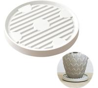 TIANYI-Soucoupe Chariot Support Roulant Plante - Rond avec roulettes Invisibles Pivotant à 360° pour Le Transport de Plantes en Pot Intérieur, Extérieur, Diamètre Intérieur 18,5cm, Blanc, 1 PCE