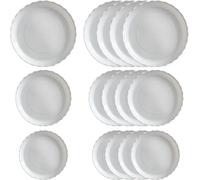 TIANYI-Soucoupe Pot Fleur, coupelle Pot de Fleur, Ensemble de 15 coupelles pour Soucoupe Pot de Fleur de différentes Tailles (14, 16 et 18 cm) pour s'adapter à Une variété de Pots, Blanc