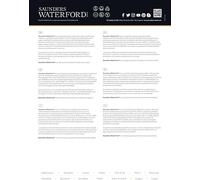 Tianyi-St Cuthberts Mill Saunders Waterford - Bloc 12 Feuilles De Papier Aquarelle Grain Fin - 23x31 Cm - 300g/M² - Blanc Naturel