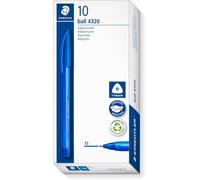 Tianyi-Staedtler - Ball 4320f - Stylo-Bille Triangulaire Pointe Moyenne 1 Mm Bleu - 4320 M-3- Lot De 10