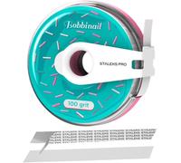 Tianyi-Staleks Pro Bobbinail Distributeur De Limes Avec Recharge De Lime Blanche Adhésive Expert (¿Donuts + Rechange) Grain 100